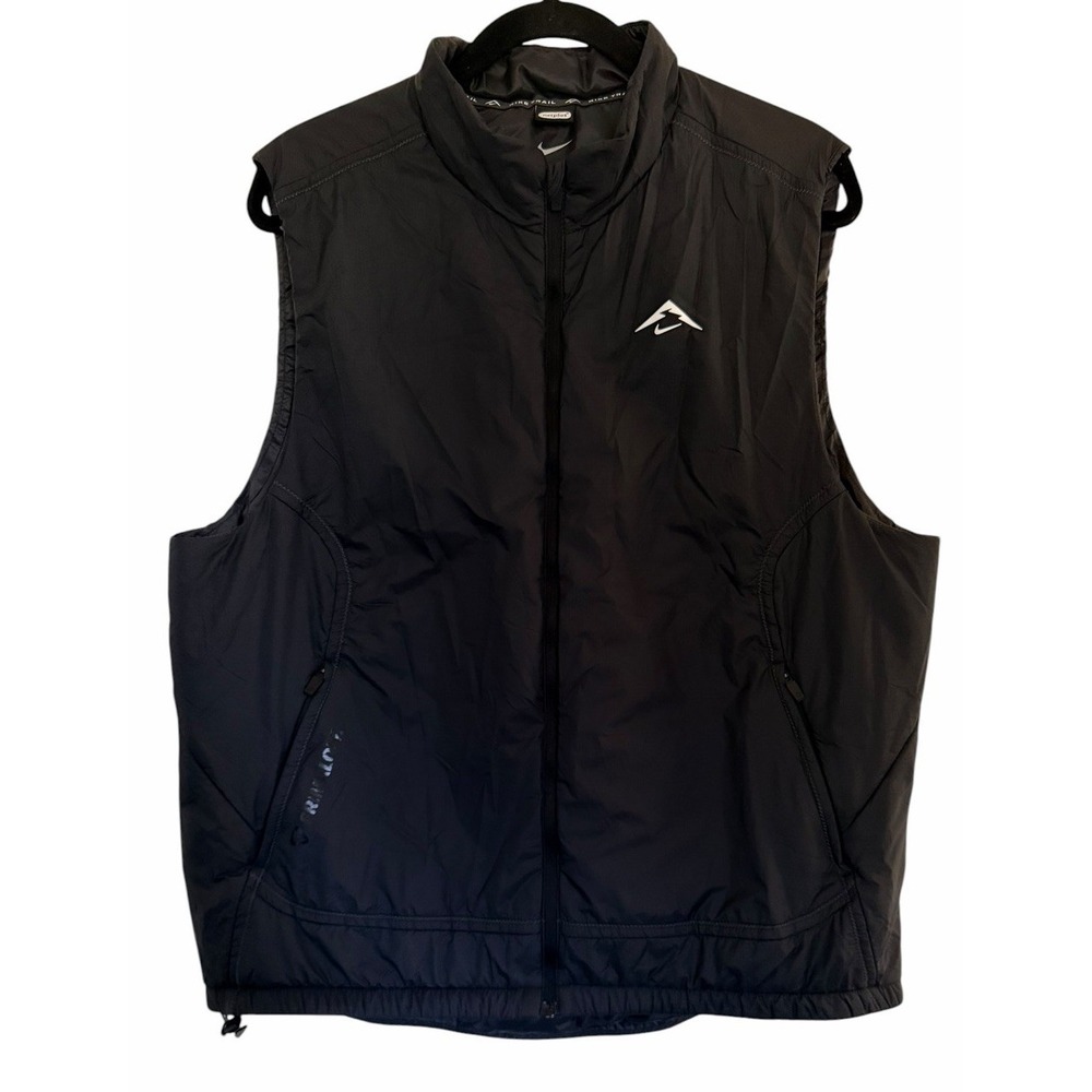 Nike Trail PrimaLoft Therma-Fit Running Hiking Vest Black Men's Size Large